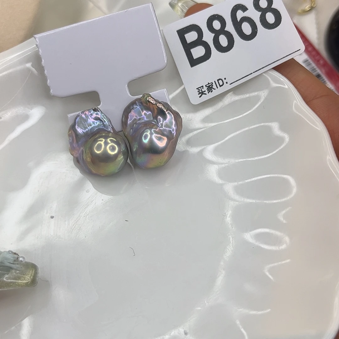 耳饰银S925镶嵌淡水珍珠