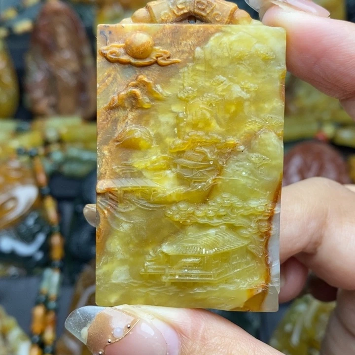 未镶嵌蛇纹石玉颈饰