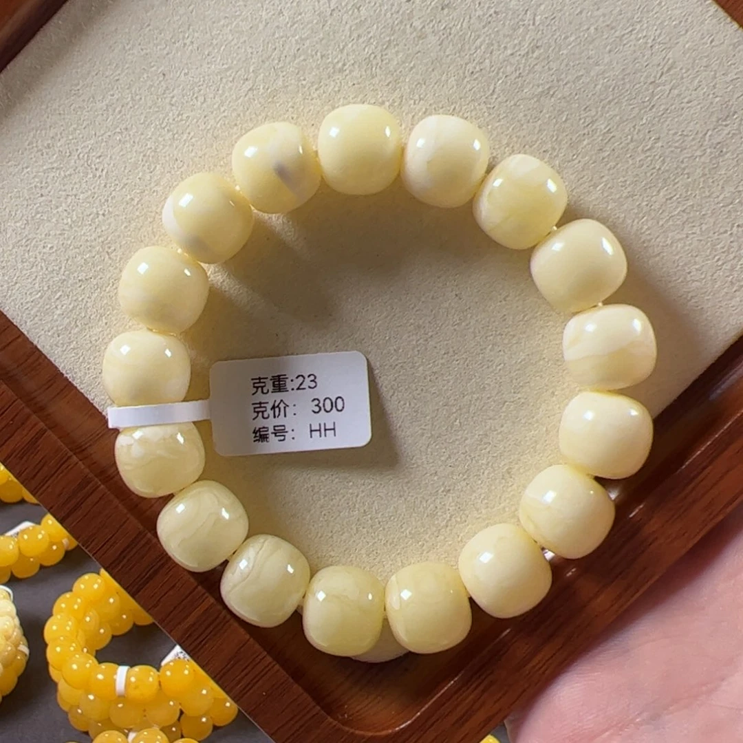 裸石蜜蜡未镶嵌13mm焦皮白蜜浓蜡同料老型hh