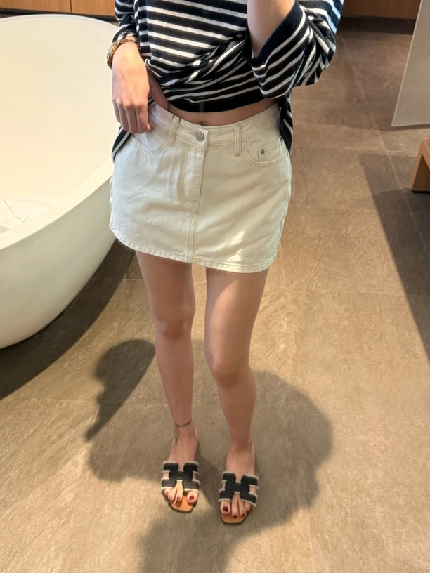 【显瘦牛仔A字短裙】QZ1629
