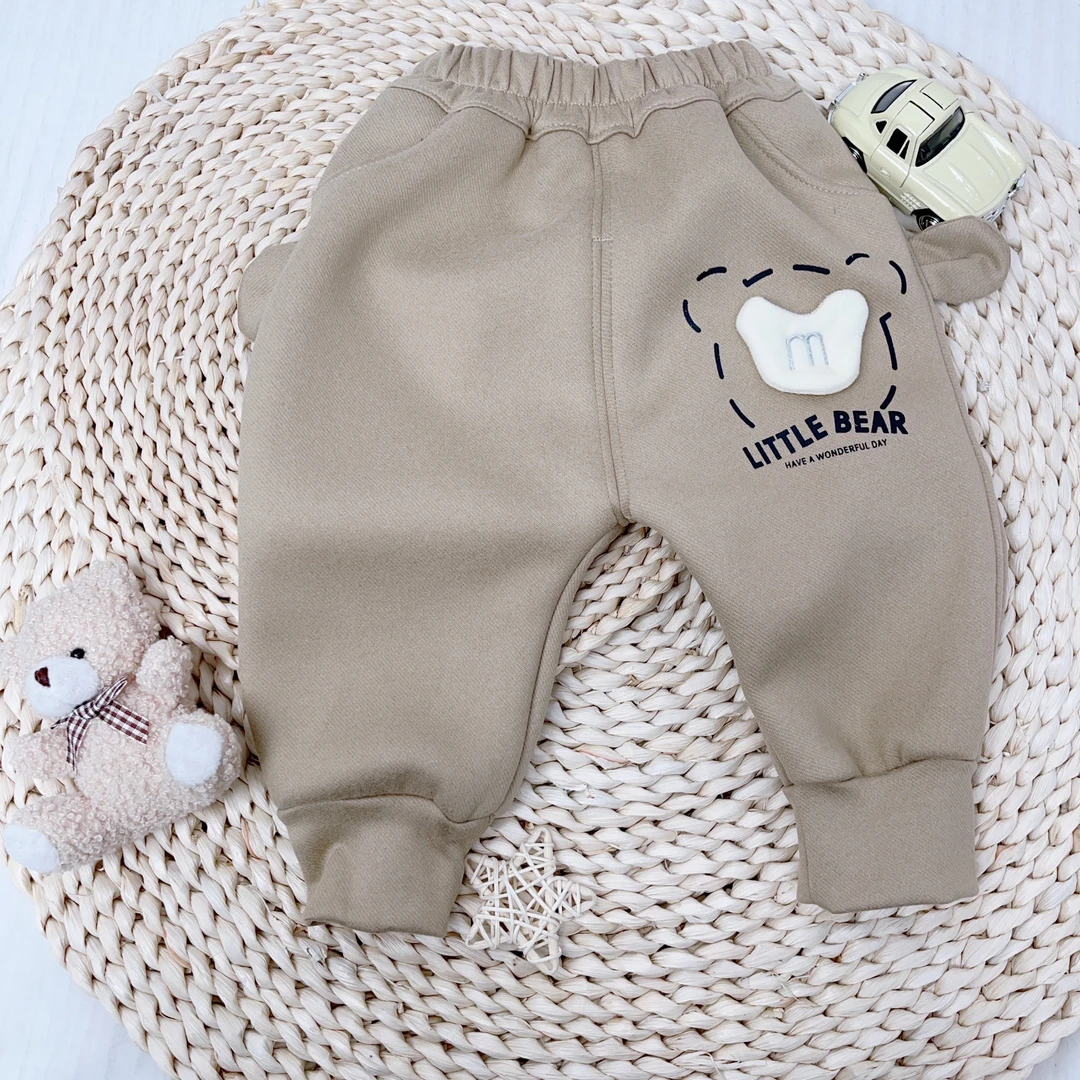 RK-109琦琪乐男宝小熊柔棉绒平腰屁屁裤