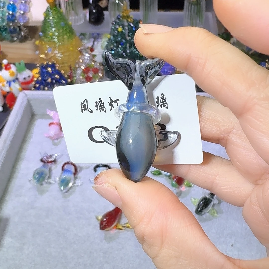 琉璃颈饰028鲸鱼吊坠