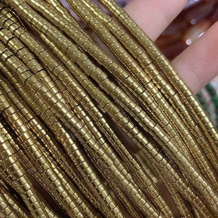 2条4mm金色黑胆石直切