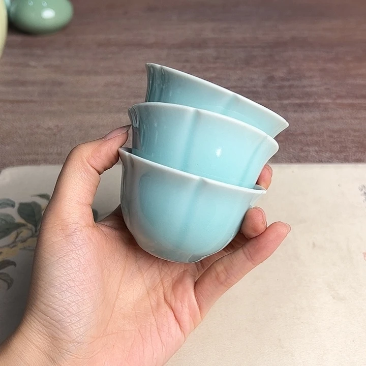 龙泉云间青瓷小米茶器