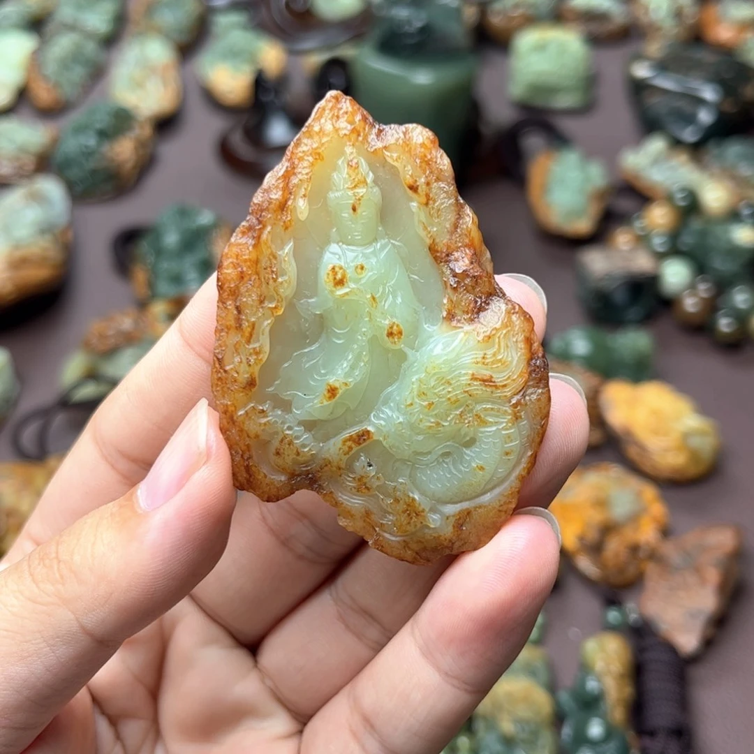 岫岩河磨玉（透闪石质玉）未镶嵌颈饰