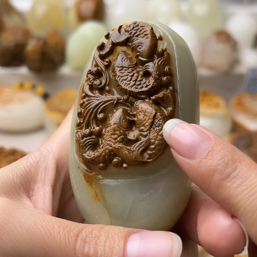 石材古青石不退换鱼