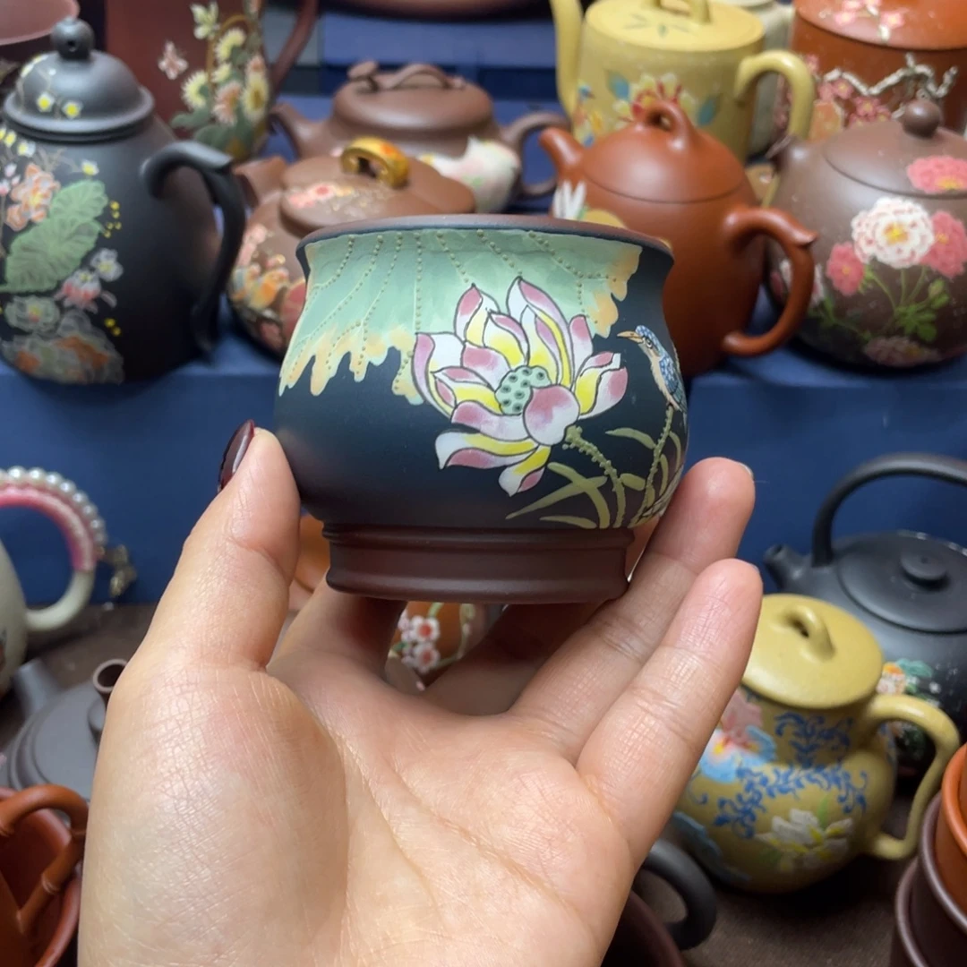 红泥茶杯紫砂主人杯150cc