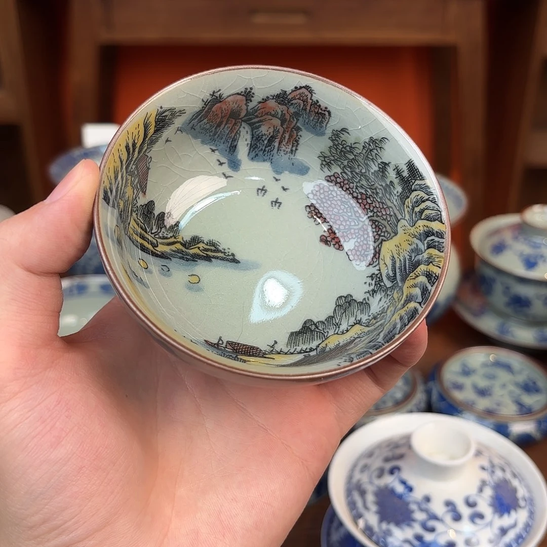 瓷片老陶泥开片主任杯