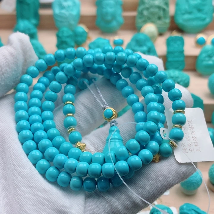 绿松石18K金镶嵌配饰