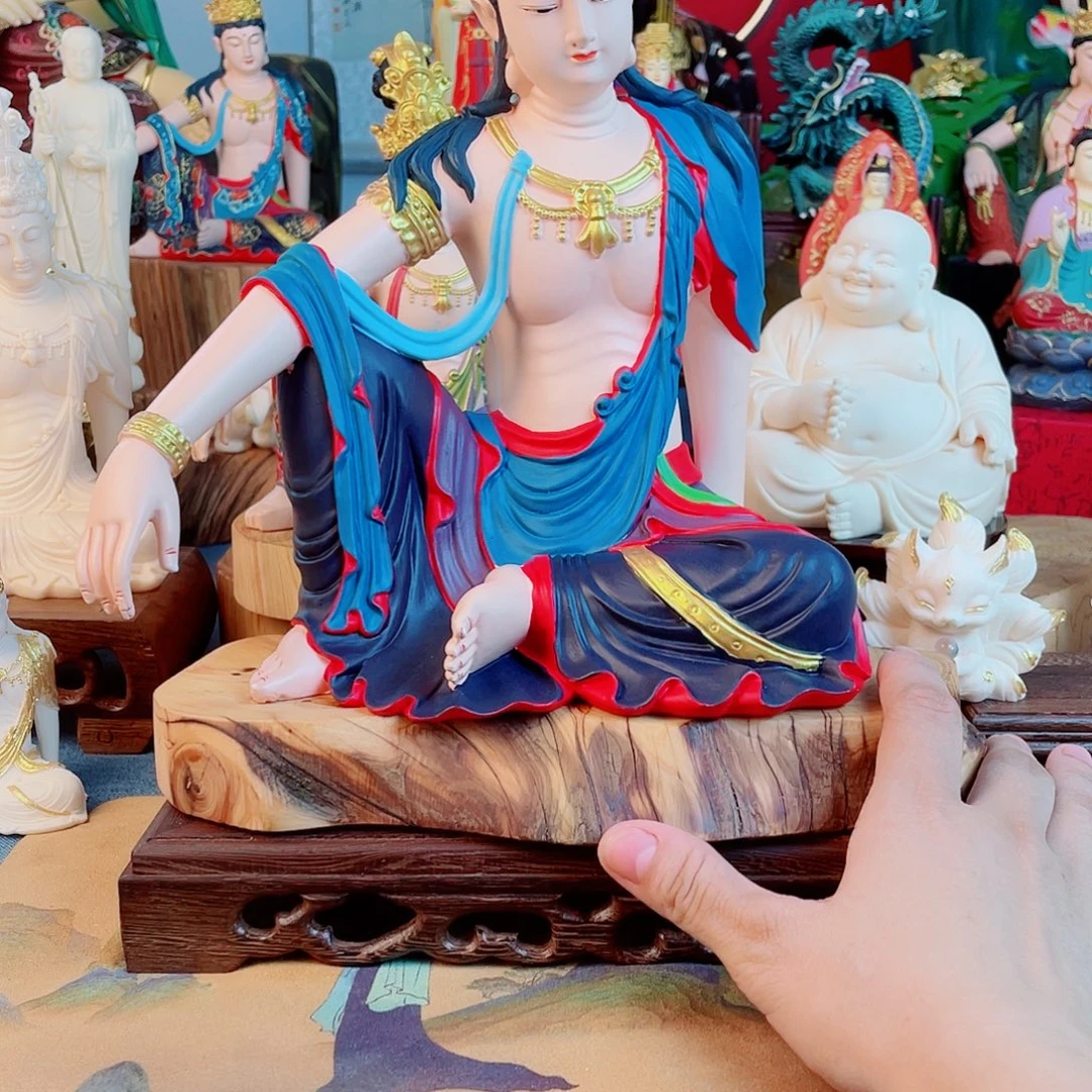 曌***石材自在观音摆件30