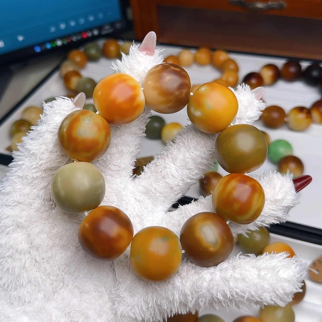 菩提根/象牙果手串卡26干磨苹果微瑕不退