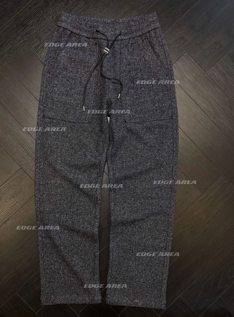 【EDGE AREA】新款老钱风高奢罗*V羊毛醋酸混纺直筒男抽绳55-529