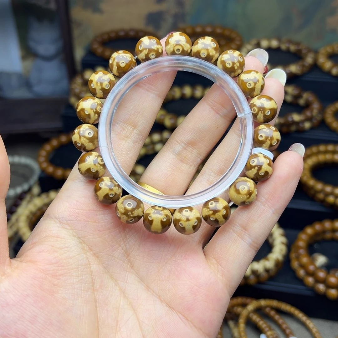 手串紫金鼠11尺寸半实心熊猫圆珠