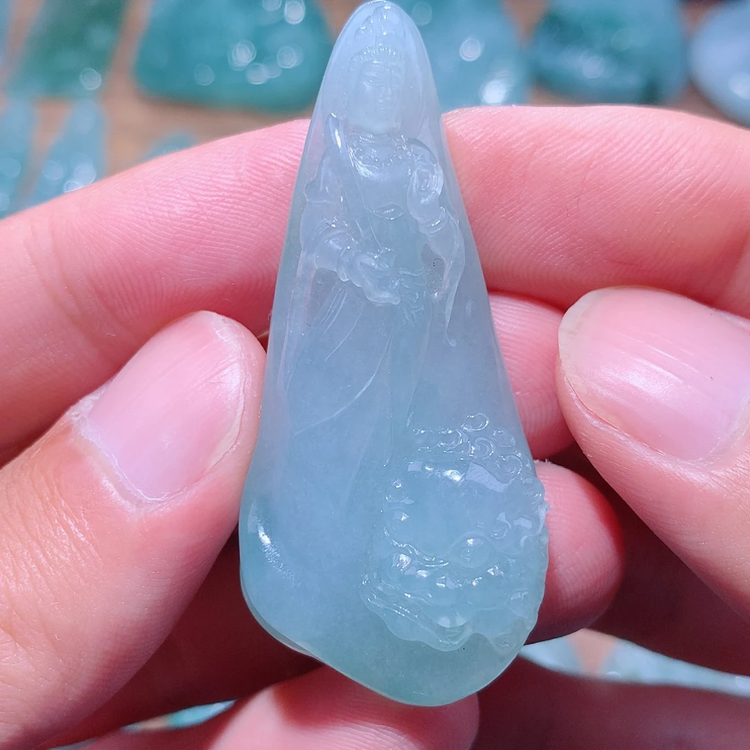 吊坠(不含链)未镶嵌翡翠天然a货翡翠吊坠