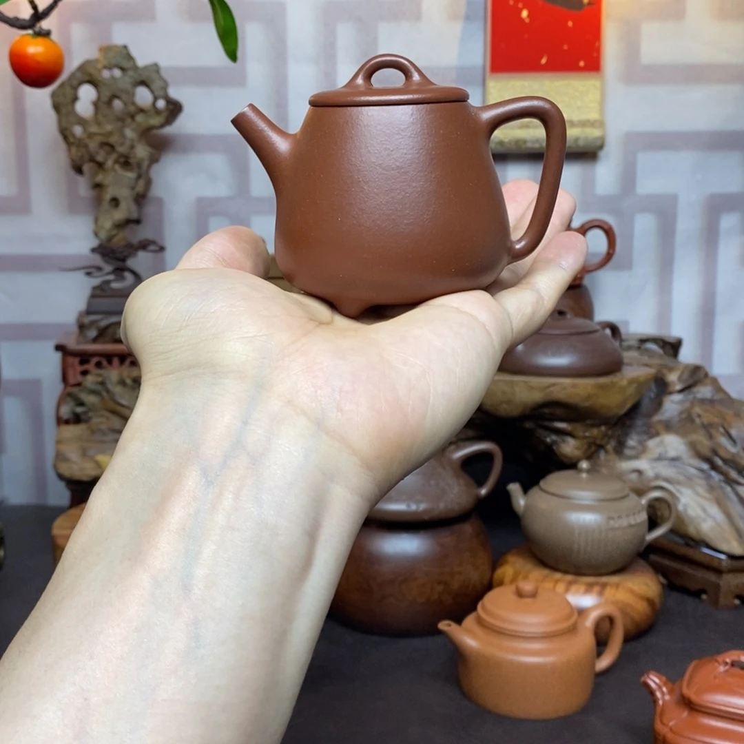 茶壶紫砂紫砂茶具紫泥小高瓢150毫升