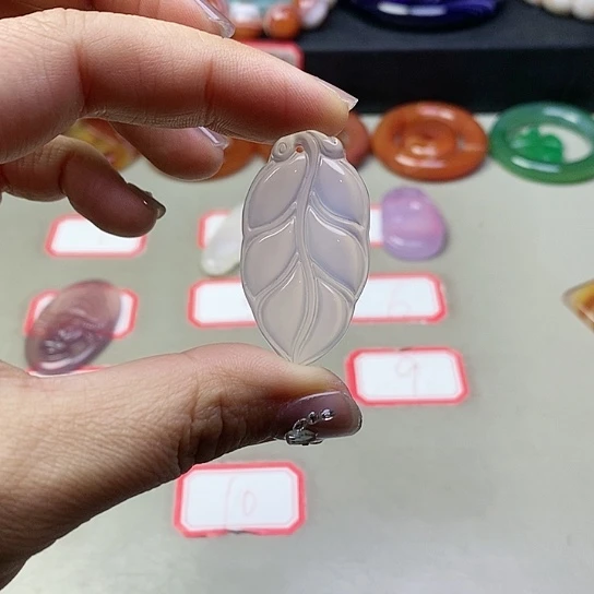 玛瑙/玉髓吊坠(不含链)未镶嵌紫*籽