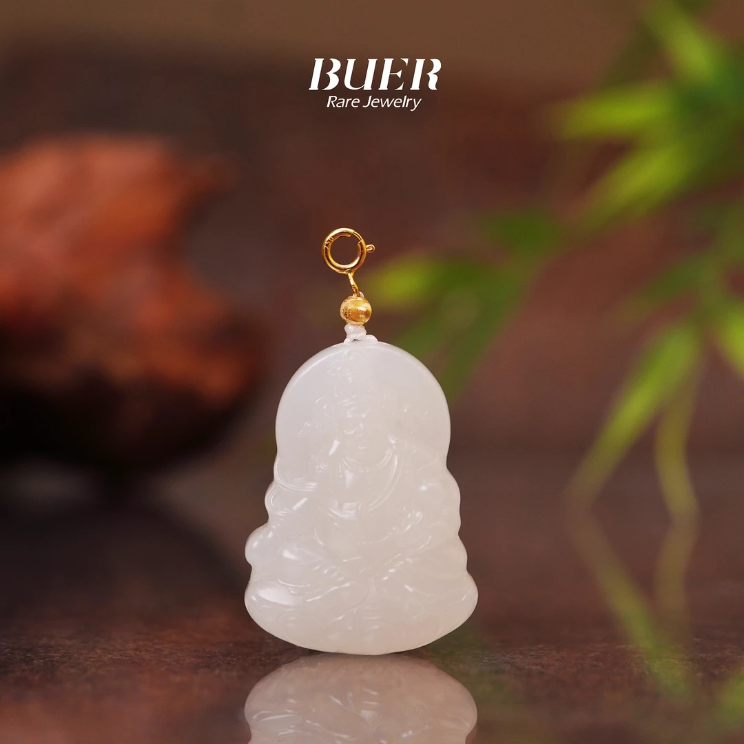 【不二】和田玉白玉18k金DIY吊坠(CC)