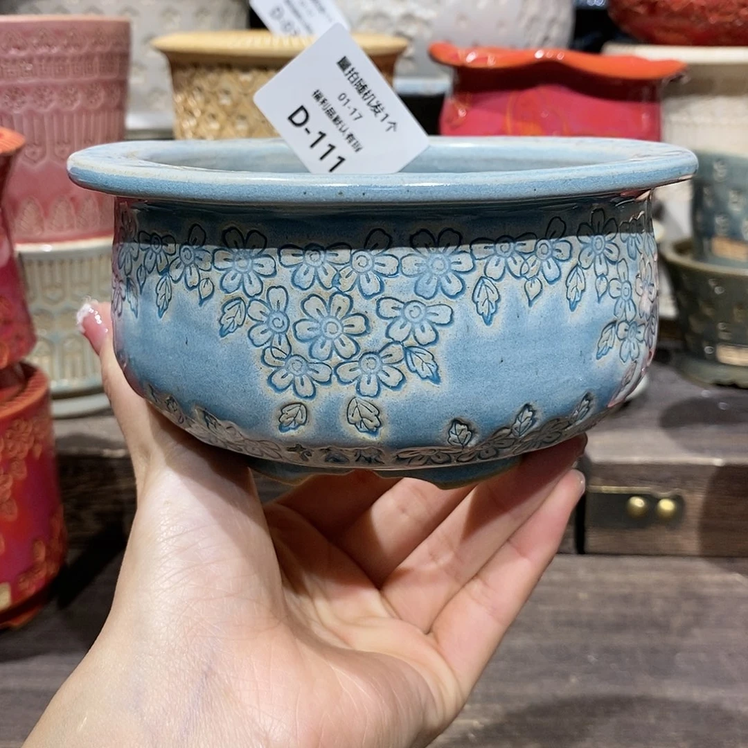 七里烧花盆1-17-111口径10