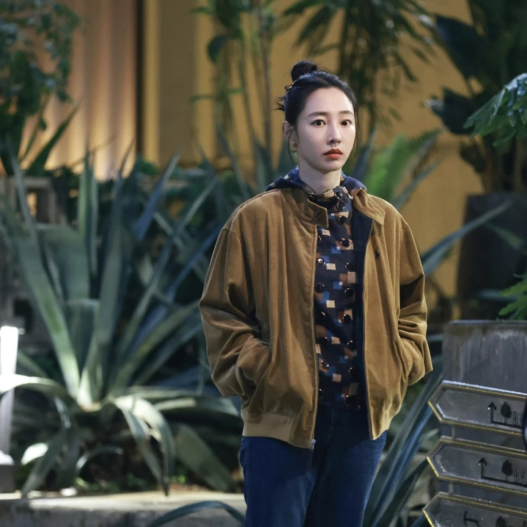拉夫家老钱风白百何同款美拉德立领灯芯绒哈灵顿夹克外套男女同款