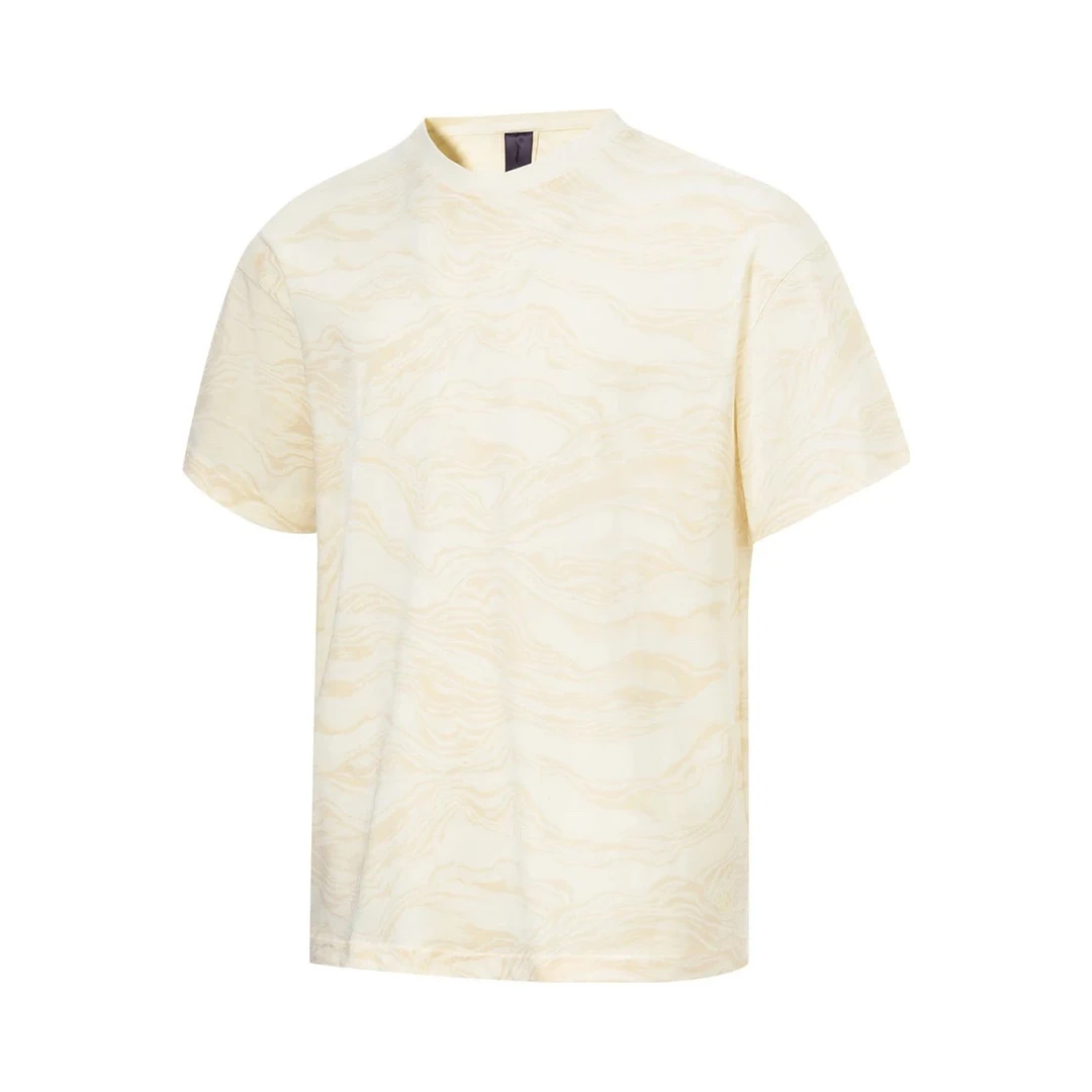 《直播》中国李宁新款男子夏季功夫系列透气宽松休闲文化衫 AHST065