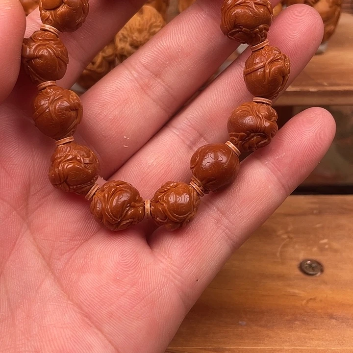 橄榄核手串/手链橄榄雕财神手串