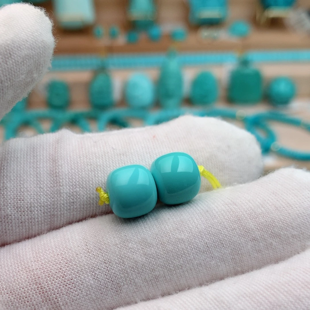 未镶嵌绿松石珠宝奇石9.5mm