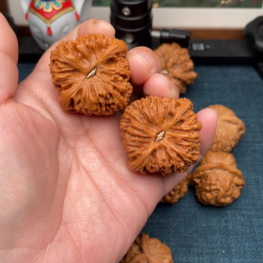 烦***了文玩核桃把件全品三角疆42