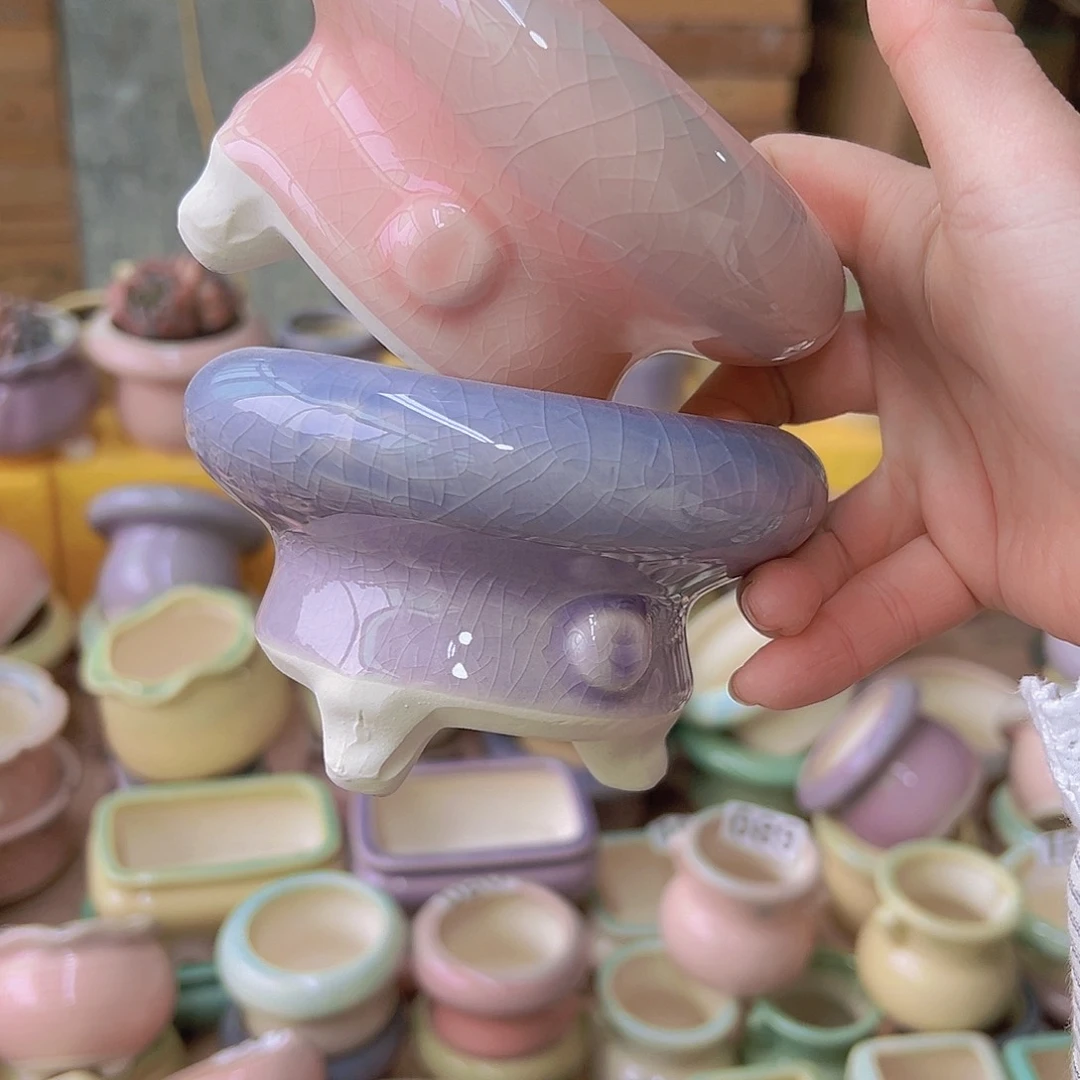 红陶陶瓷花盆当场满12包邮