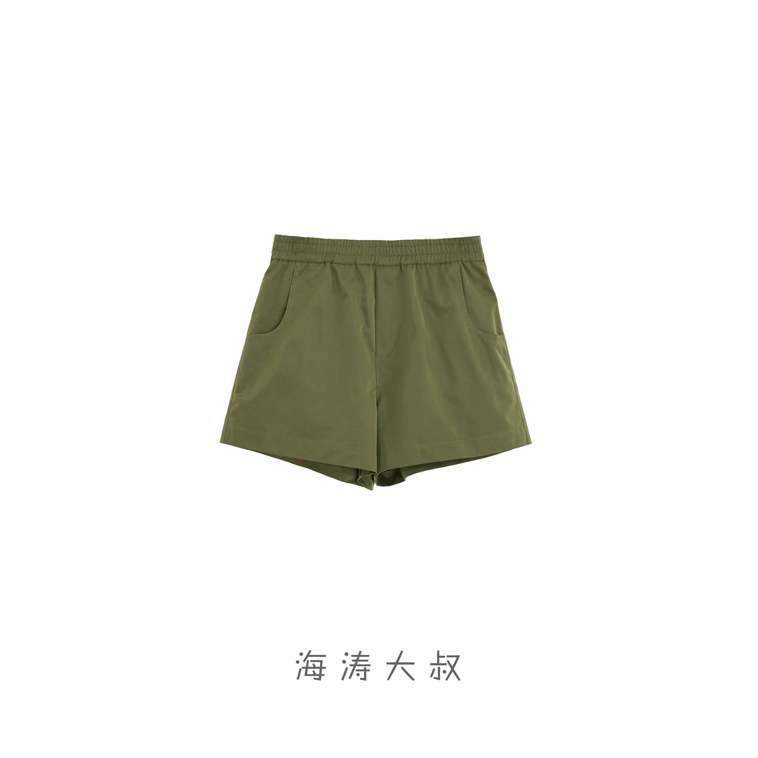 【海涛大叔】「自在有型」净版松紧腰舒适短裤