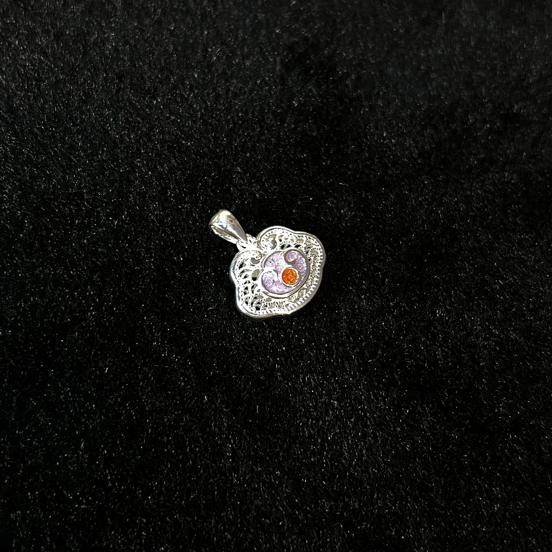 足银银制品 【铭记珠宝】足银福锁吊坠5-2DM249H447