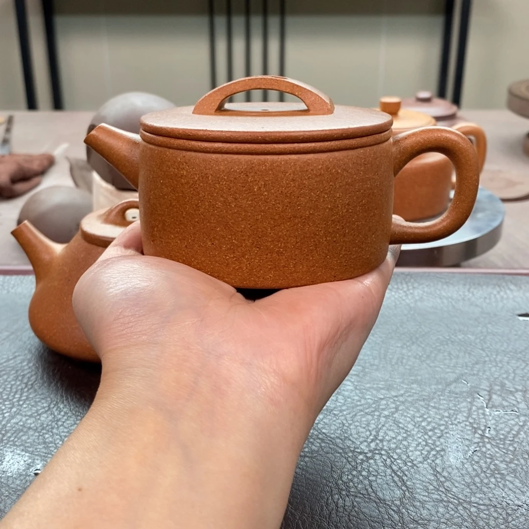 茶壶紫砂老宕口汉瓦220cc全手