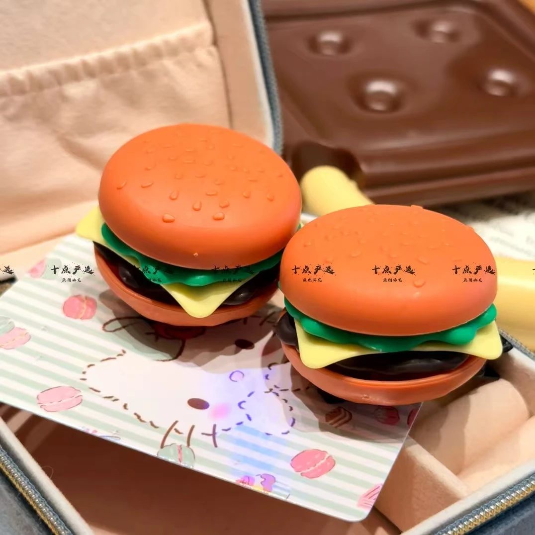 仿真汉堡食玩发夹女侧边碎发刘海夹趣味可爱鸭嘴夹儿童发卡头饰