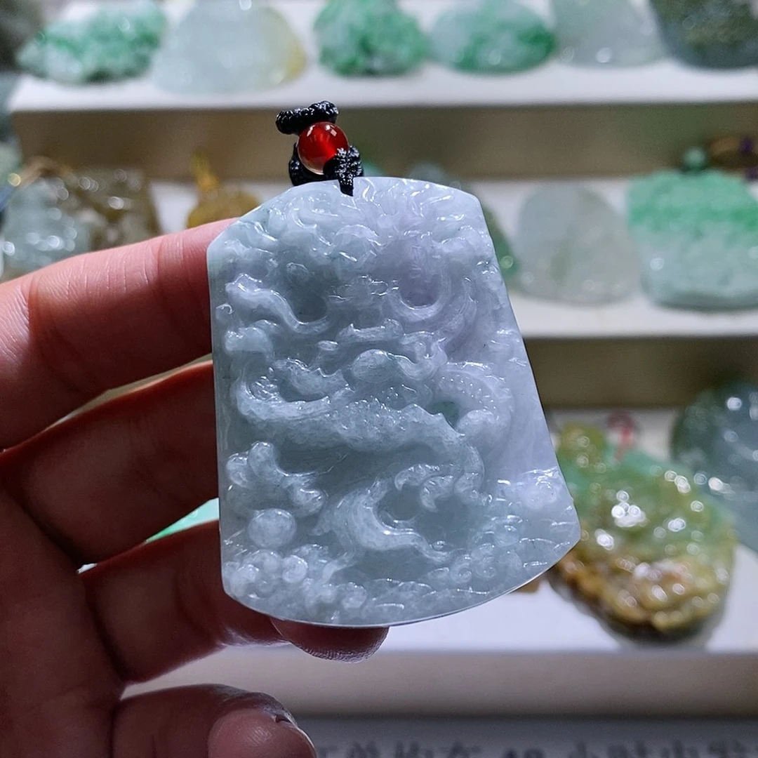 【闪购商品】翡翠颈饰未镶嵌龙牌