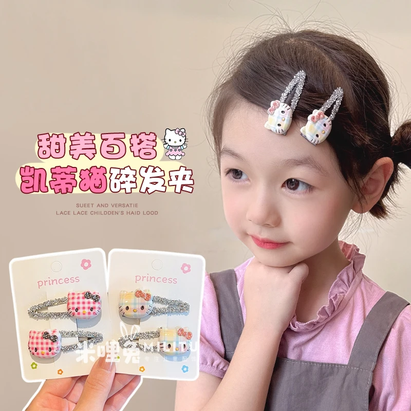 儿童甜美百搭KT猫咪发夹女孩可爱碎发侧边夹发饰女童发卡夹子BB夹