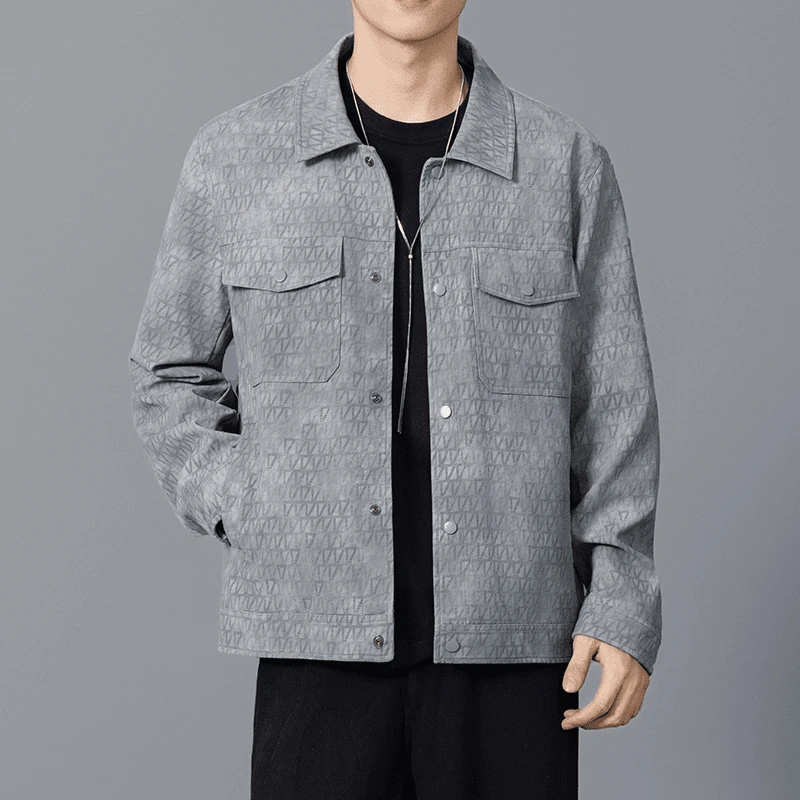 2025双十一新款牛仔外套男士春秋季潮牌休闲翻领帅气宽松工装夹克