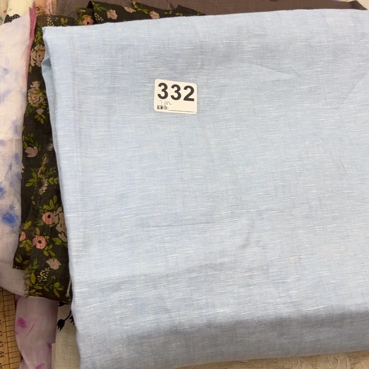 麻332色织纯亚麻2米