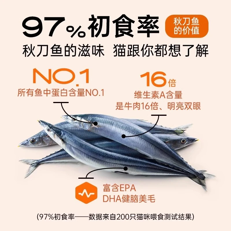 美人喵 小安心成年期猫粮秋刀鱼配方全价猫主粮营养增肥高蛋白