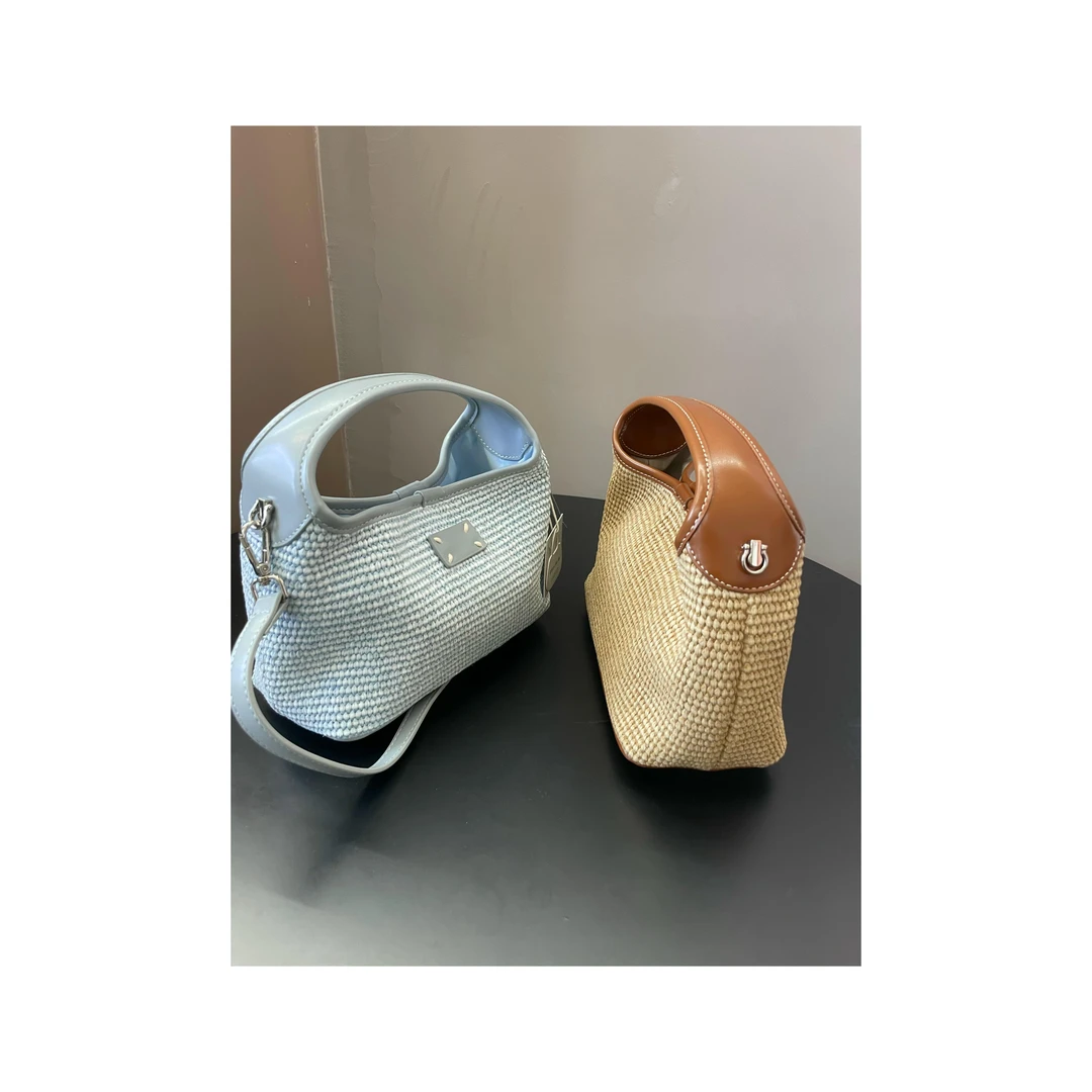 《An ni》【马拉拉】夏季新品简约手工编织手拎单肩斜挎包Ani-C187