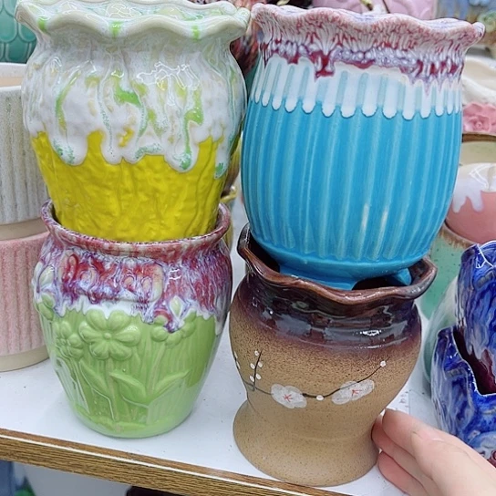 多肉绿植陶瓷花盆9.9包邮