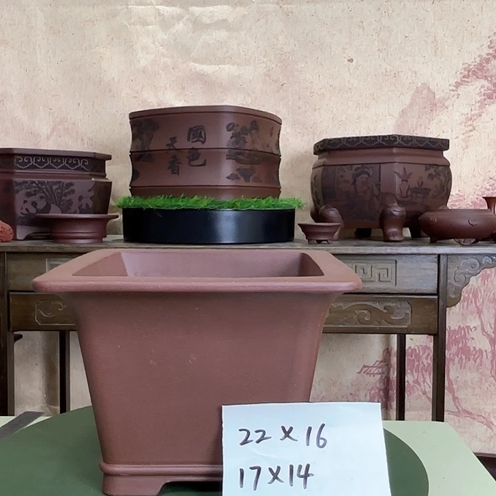 紫砂花盆孤品处理