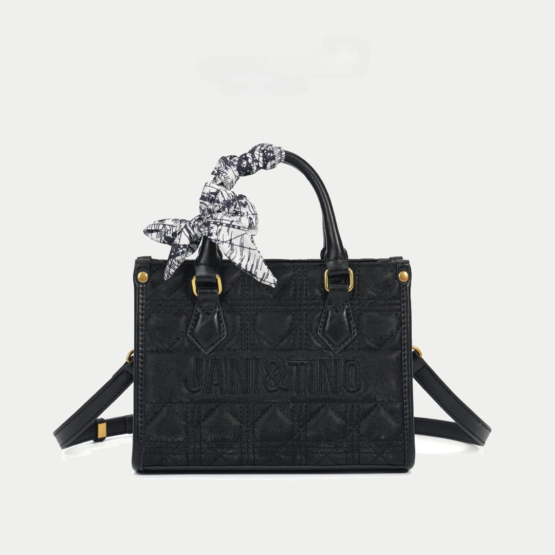 【洛洛补贴】新款包包时尚简约女士复古手提包LB008（9043丝绒黑）