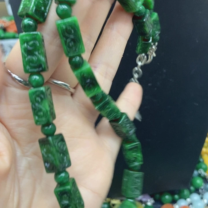 我***你翡翠未镶嵌颈饰项链15