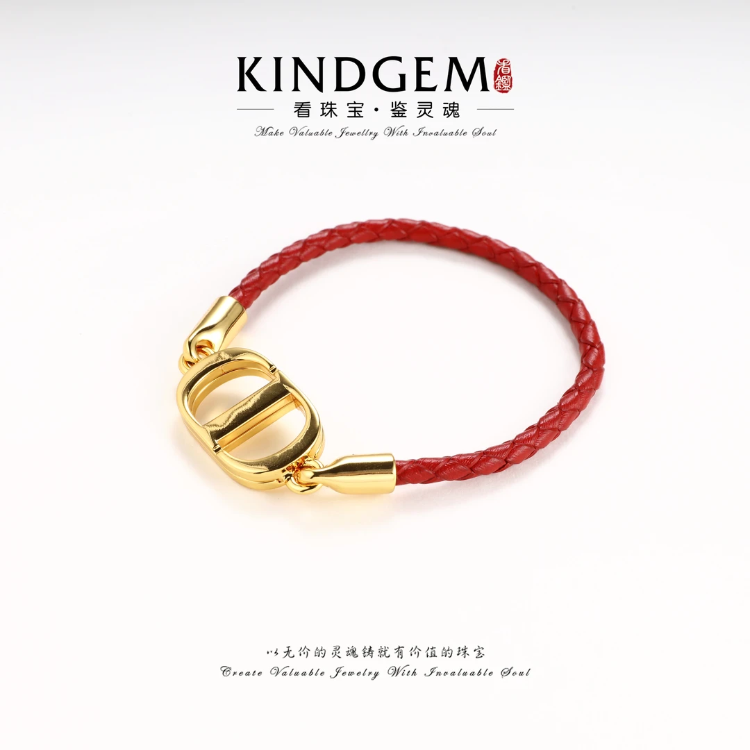 KindGem  简约时尚复古个性设计气质手链（17cm）C-32697