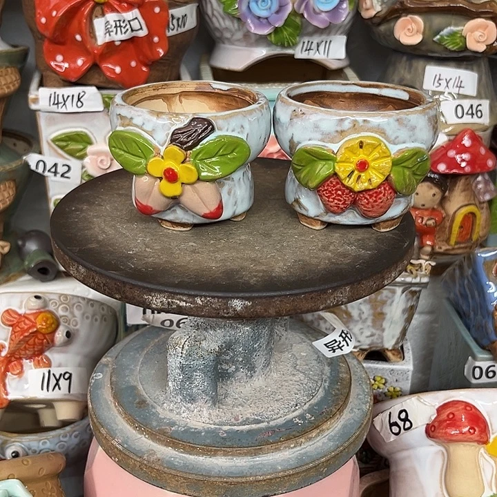 紫砂花盆粗陶材质多肉花盆