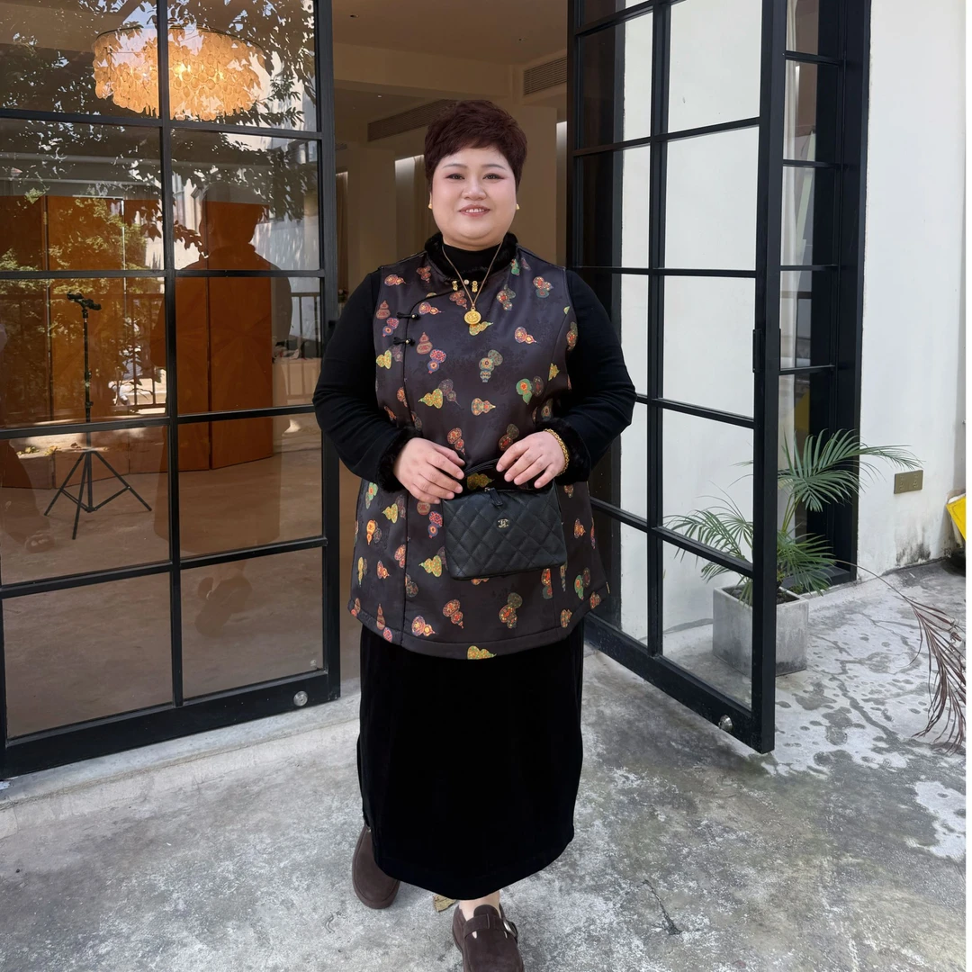 新中式福禄大码女装马甲裙