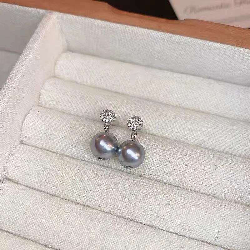 钛钢仿珍珠耳饰 耳环女高级感简约百搭耳钉冷淡风精致耳饰潮