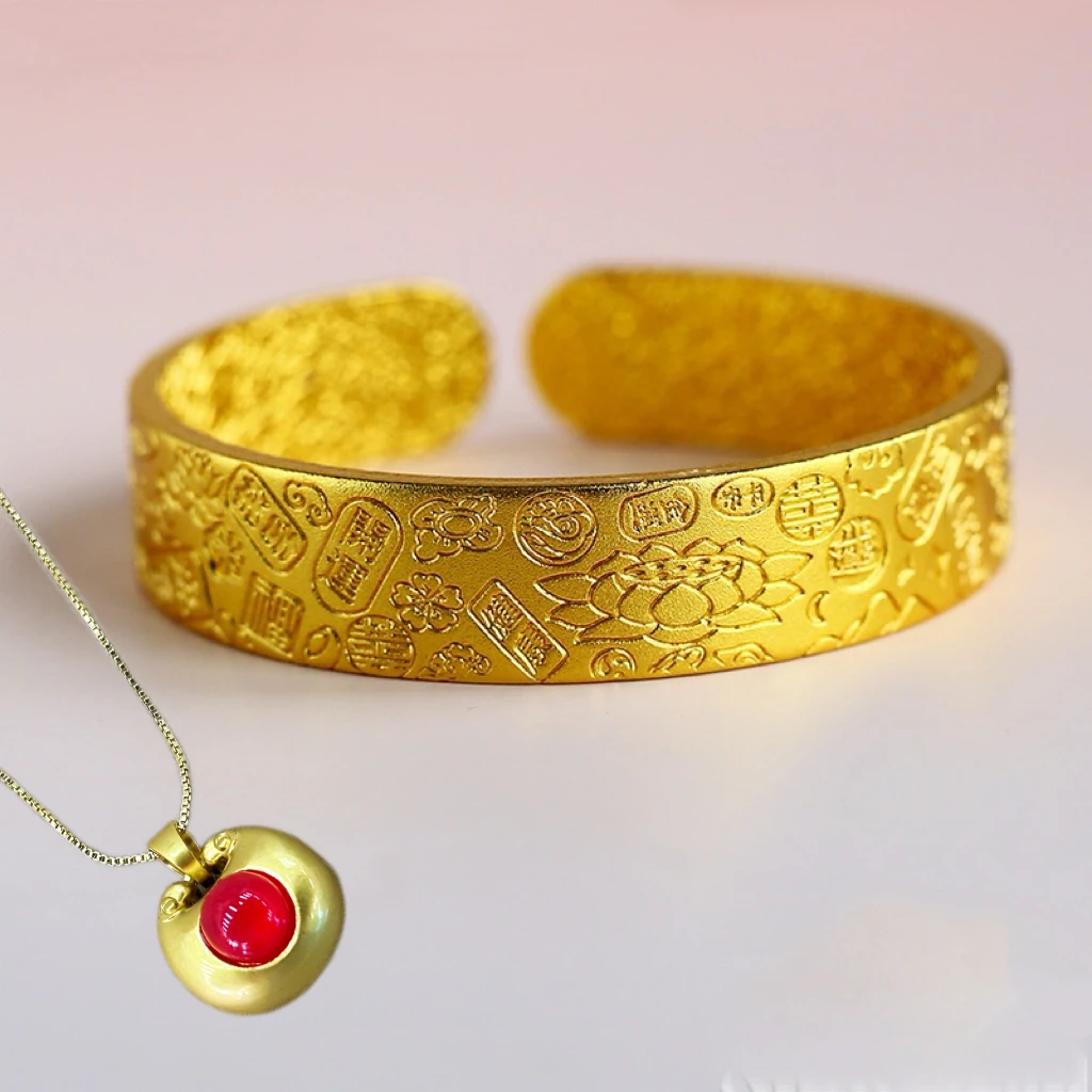 【张总专属】粉丝专属结婚镯时尚吉言手镯+胖福吊坠合金【CM13053】