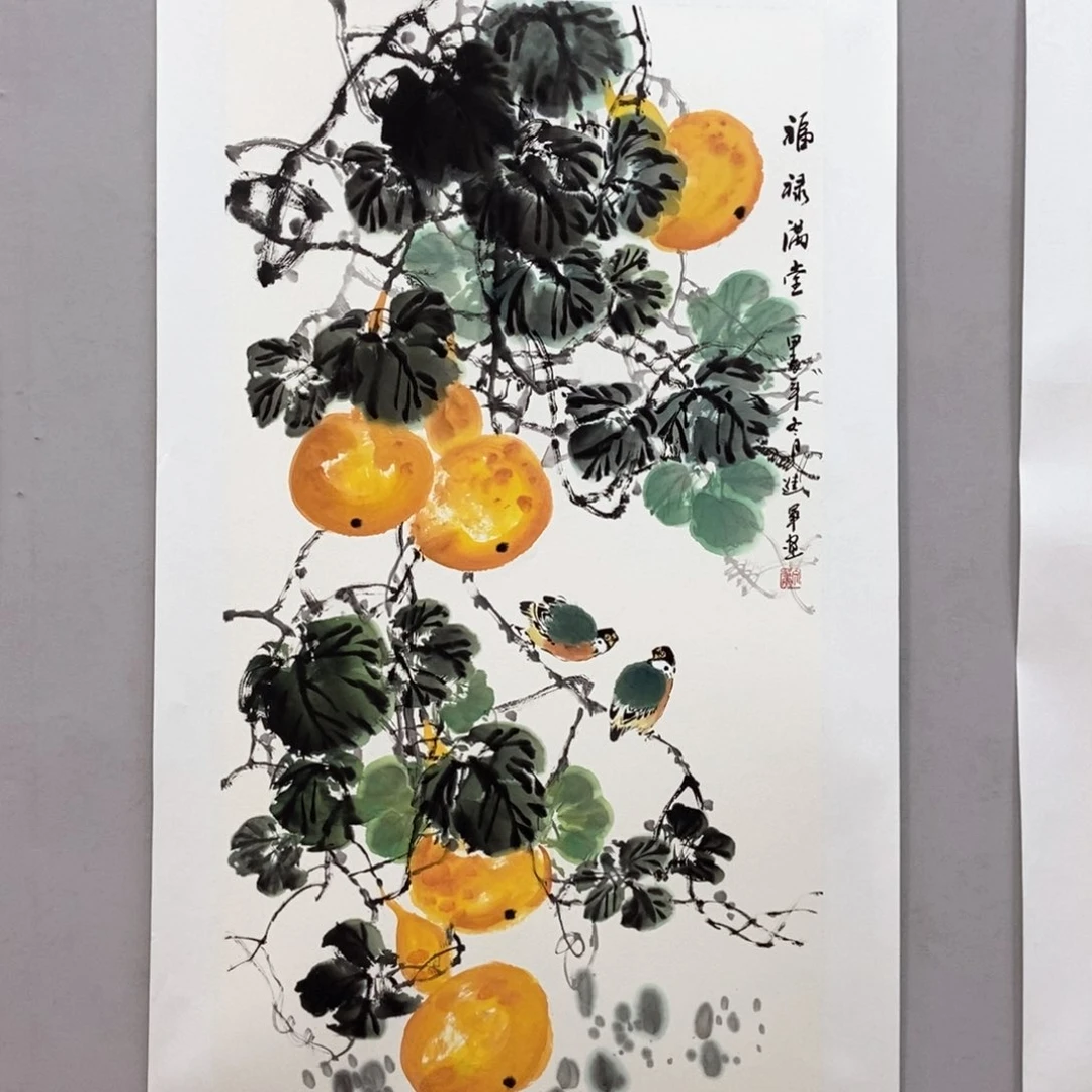 国画文进军三尺真人真品