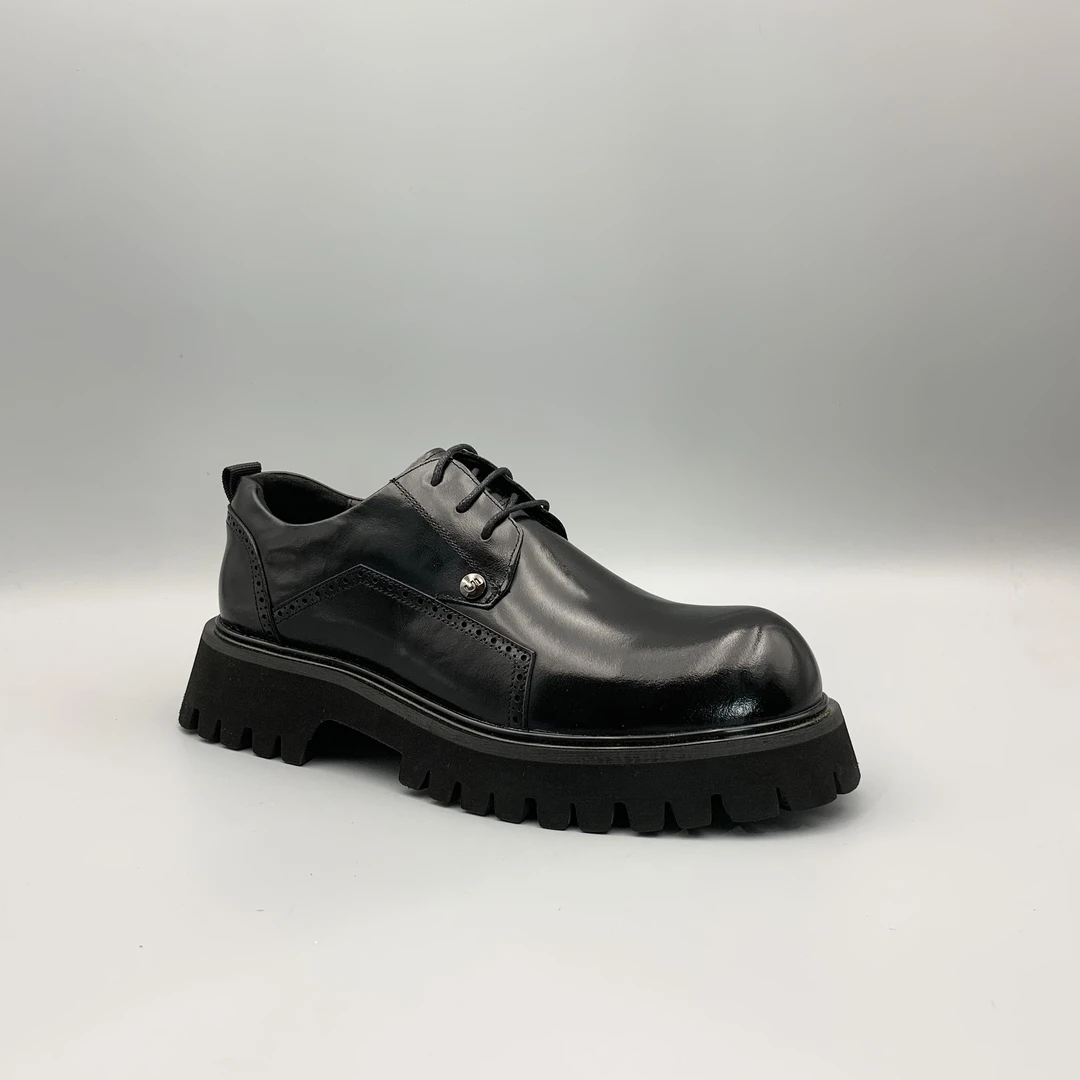 bindu/宾渡休闲男皮鞋男士单鞋舒适时尚百搭夏季透气88327