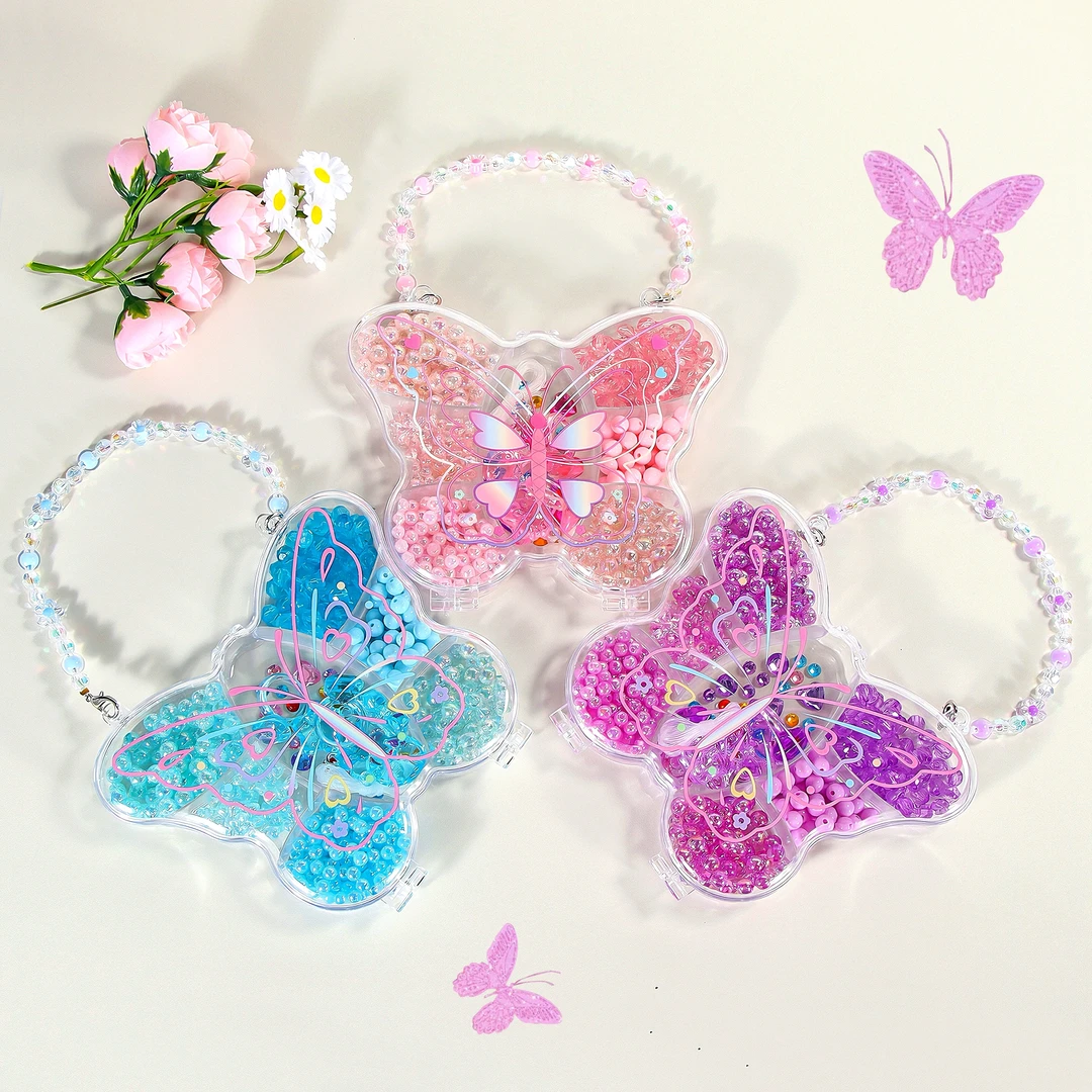 益智玩具手工散珠子diy材料包礼盒套装女生手机项链饰品儿童串珠